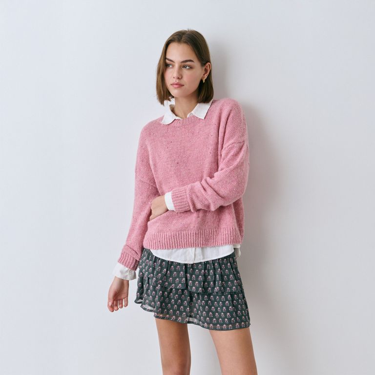 BROWNIE Falda Volantes Estampada Mujer