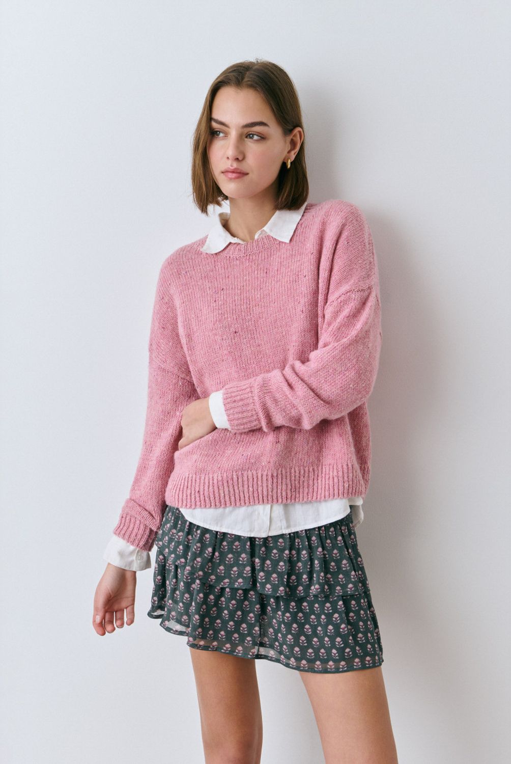 BROWNIE - Falda Volantes Estampada Mujer Brownie