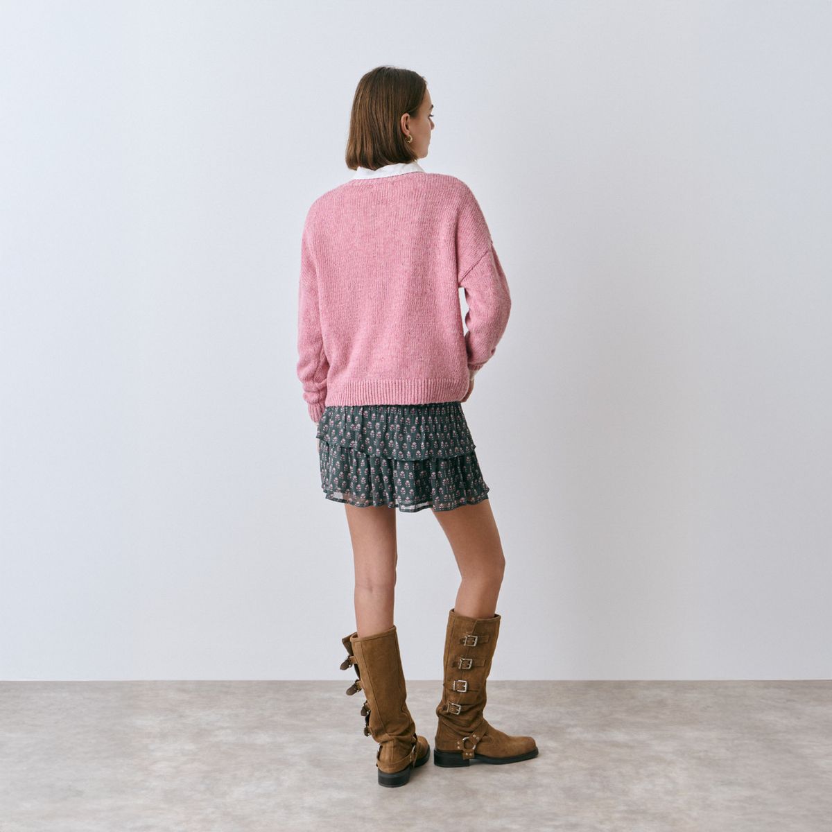 BROWNIE - Falda Volantes Estampada Mujer Brownie
