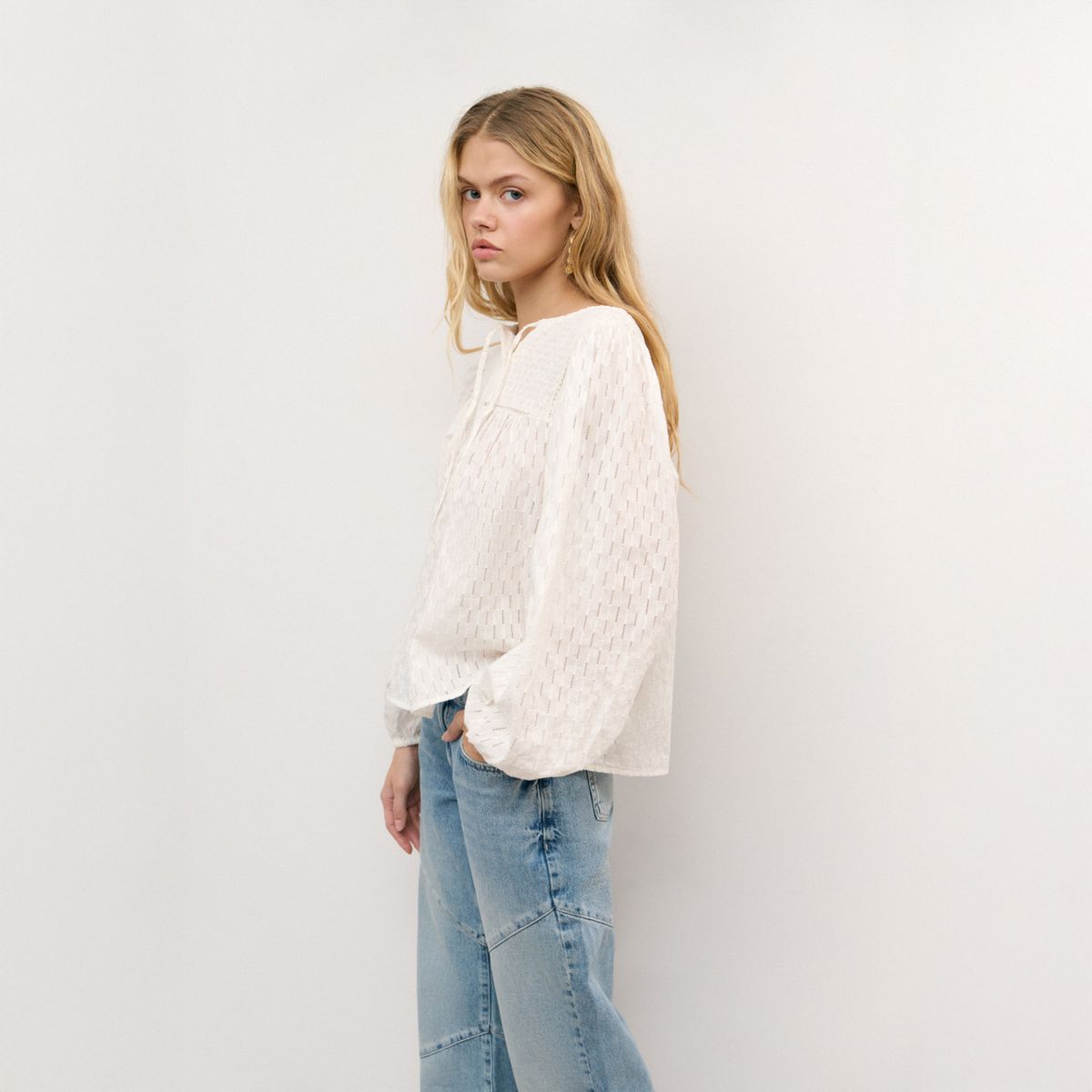 BROWNIE - Blusa Volumen Textura Mujer Brownie