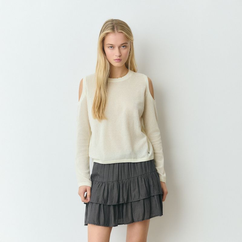 BROWNIE - Sweater Hombros Chenilla Mujer Brownie