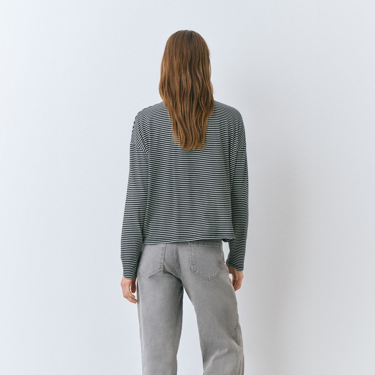 BROWNIE - Polera Manga Larga Raya Lurex Tina Mujer Brownie