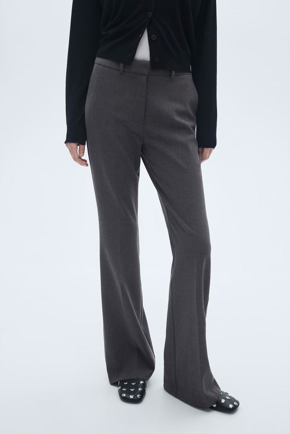 MANGO - Pantalón Flare Bolsillos Mujer Mango