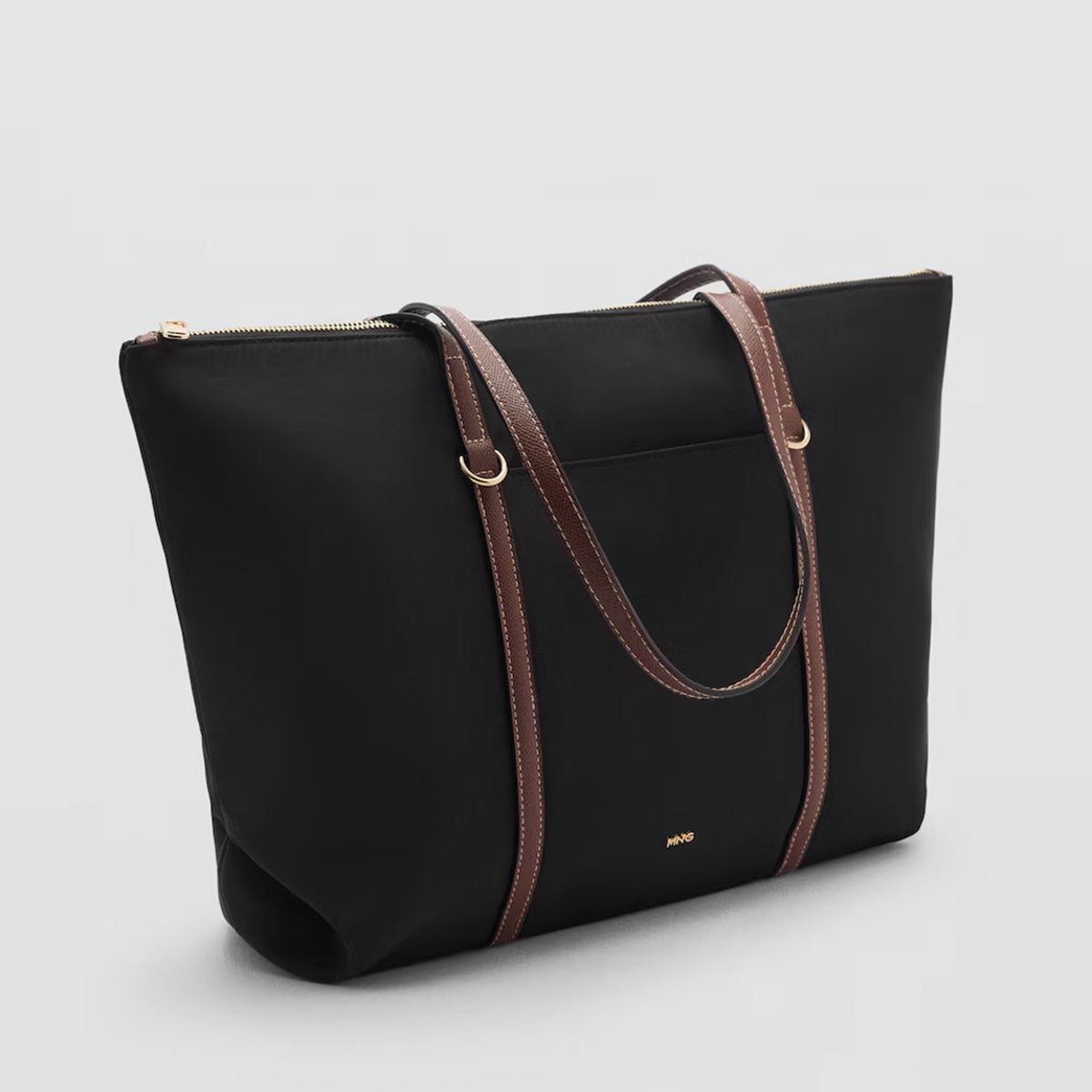 MANGO - Bolso Shopper Doble Asa Mujer Mango