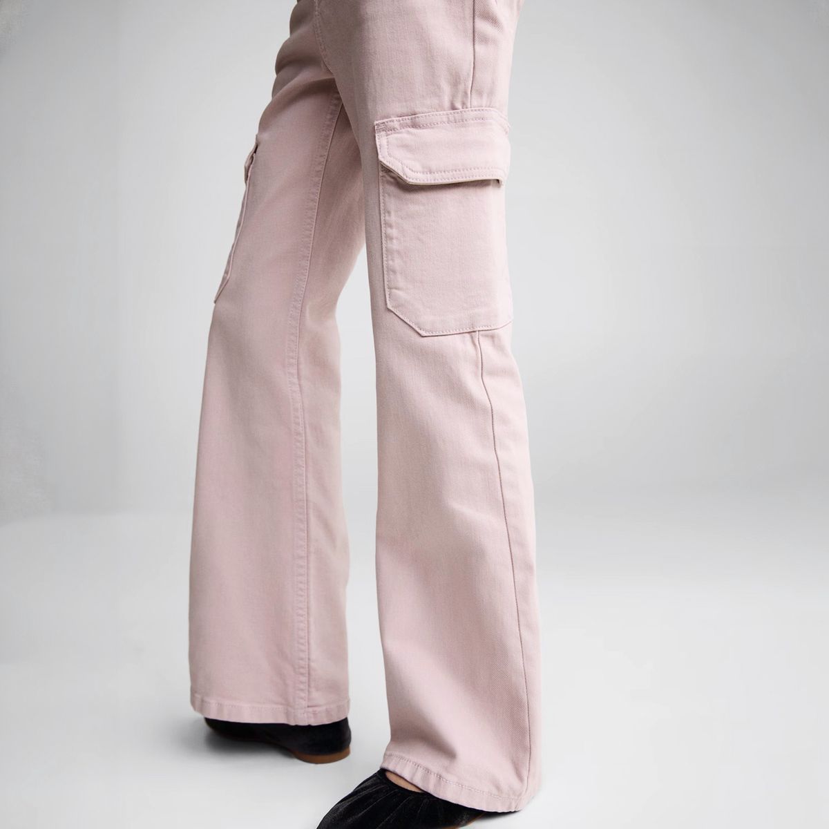 MANGO KIDS - Jeans Flare Cargo Algodón Niña Mango Kids