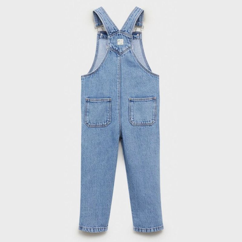 MANGO KIDS - Jardinera Largo Vaquero Bolsillo Algodón Bebé Niño Mango Kids