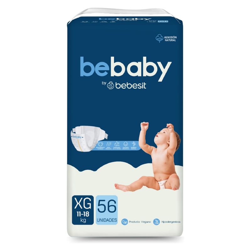 BEBESIT - Pañales BeBaby XG 56u Bebesit