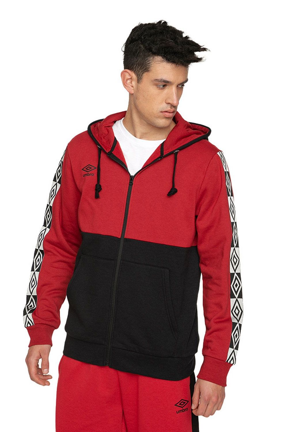 UMBRO - Polerón Hoodie Full Zip Stripe Unisex Umbro