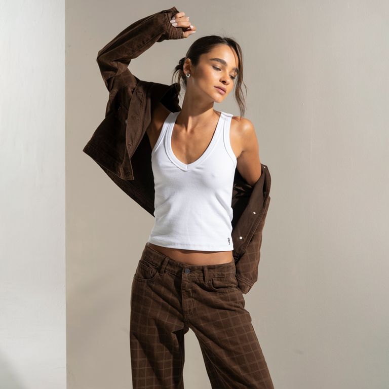 Polera Maru V Blanco Mujer