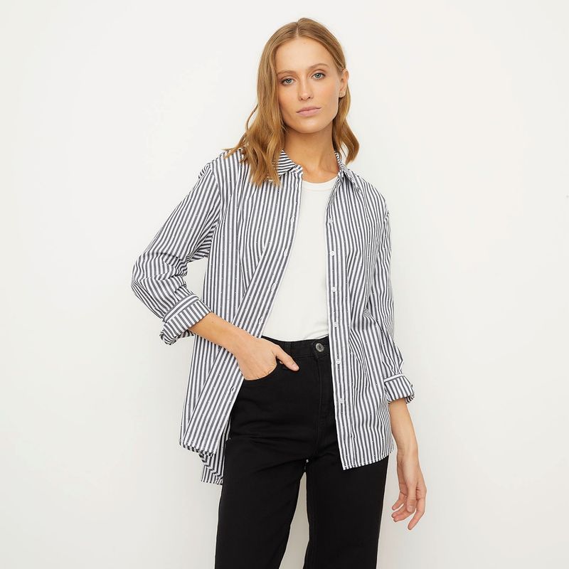 VERO MODA - Camisa Rayas Algodón Mujer Vero Moda