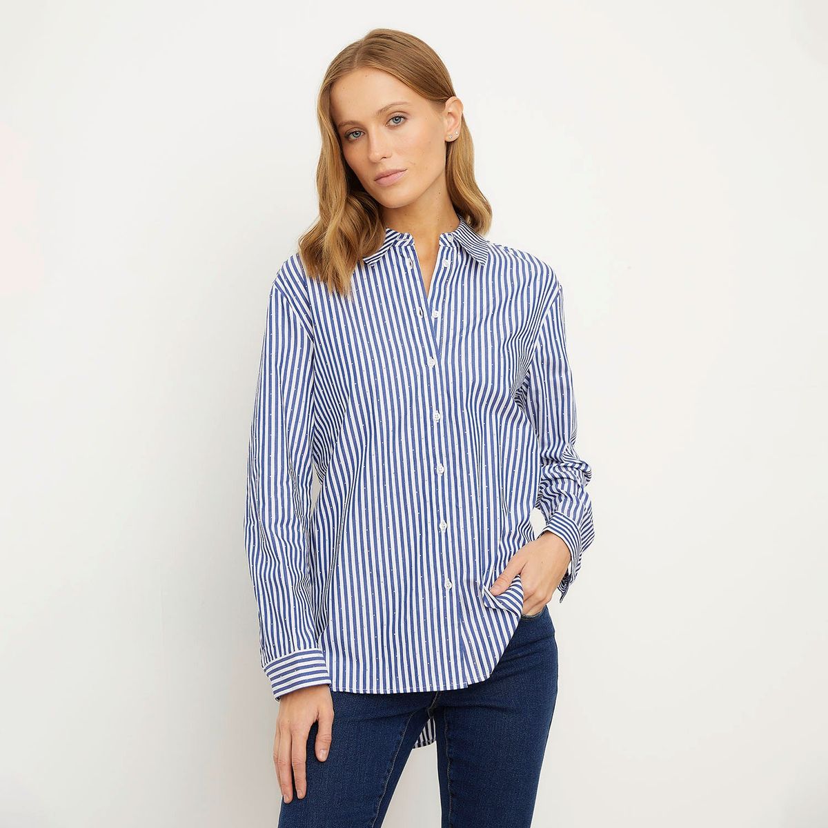 VERO MODA - Camisa Rayas Algodón Mujer Vero Moda