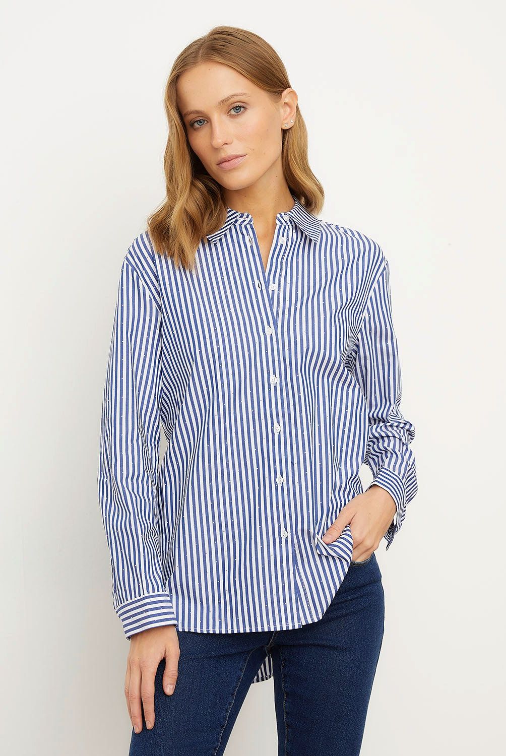 VERO MODA - Camisa Rayas Algodón Mujer Vero Moda