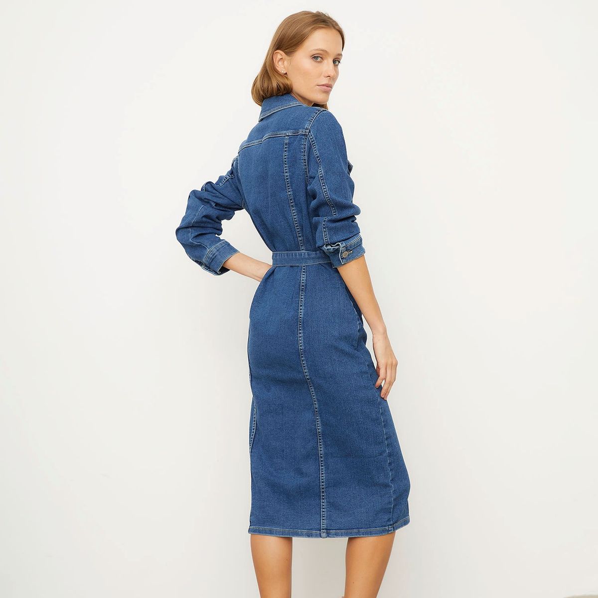VERO MODA - Vestido Midi Denim Mujer Vero Moda