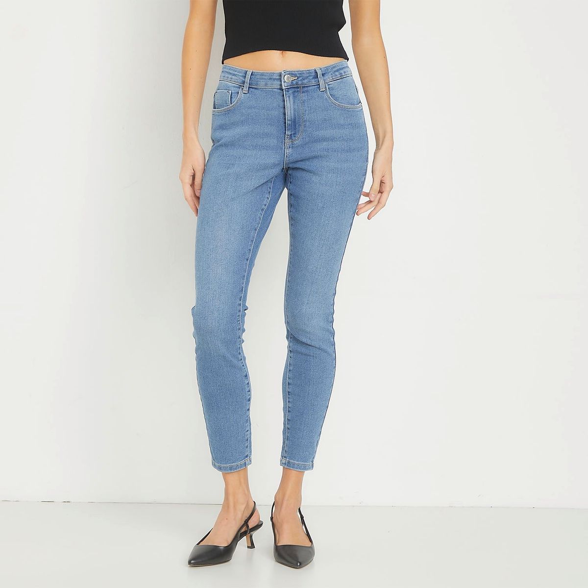 VERO MODA - Jeans Skinny Tiro Medio Mujer Vero Moda