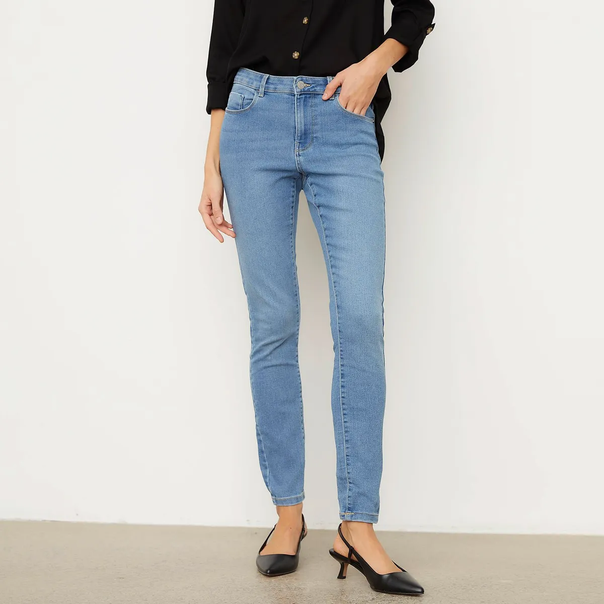 VERO MODA - Jeans Skinny Tiro Alto Mujer Vero Moda