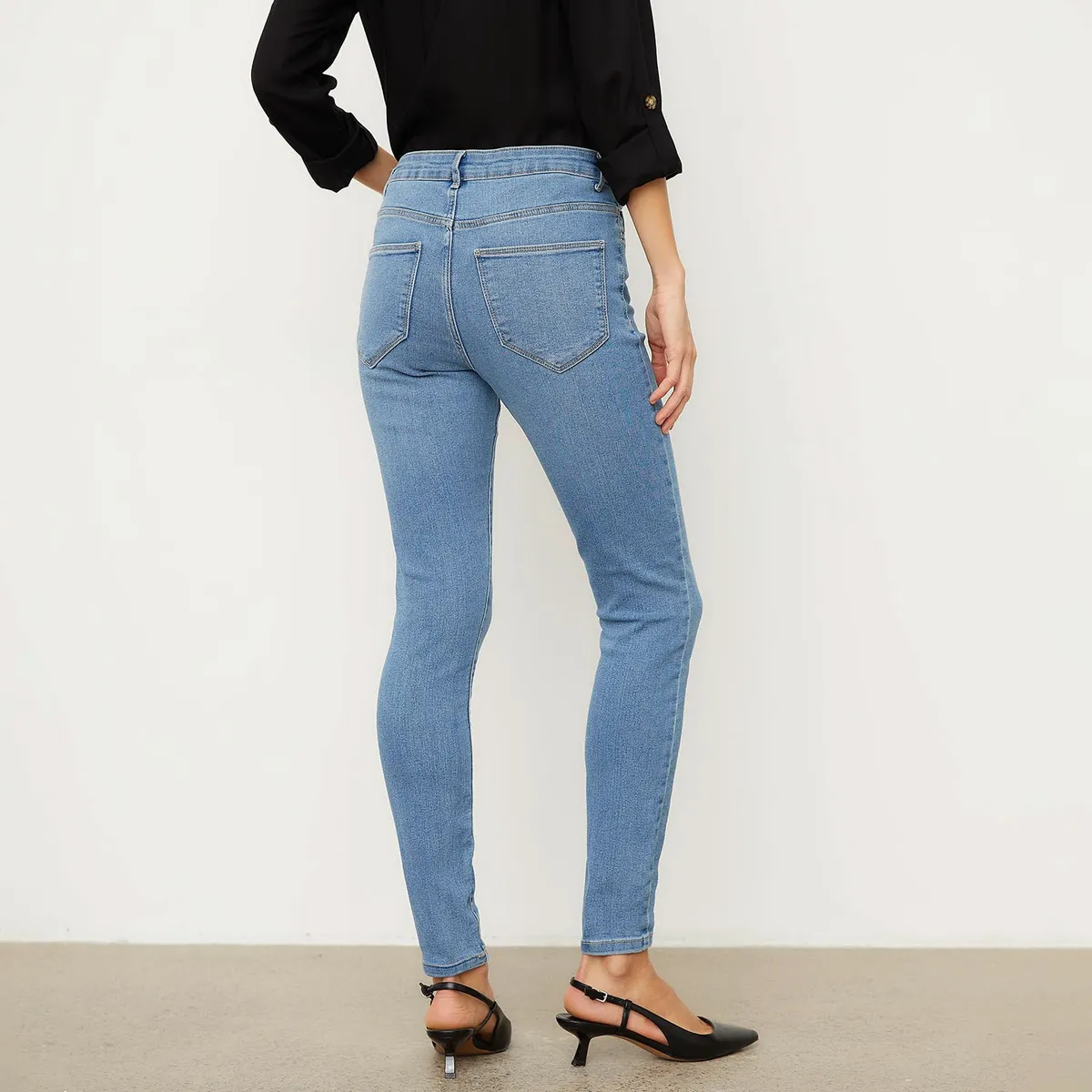 VERO MODA - Jeans Skinny Tiro Alto Mujer Vero Moda