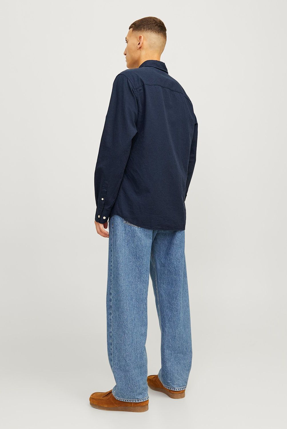 JACK&JONES - Camisa Lino Hombre Algodón Jack&Jones