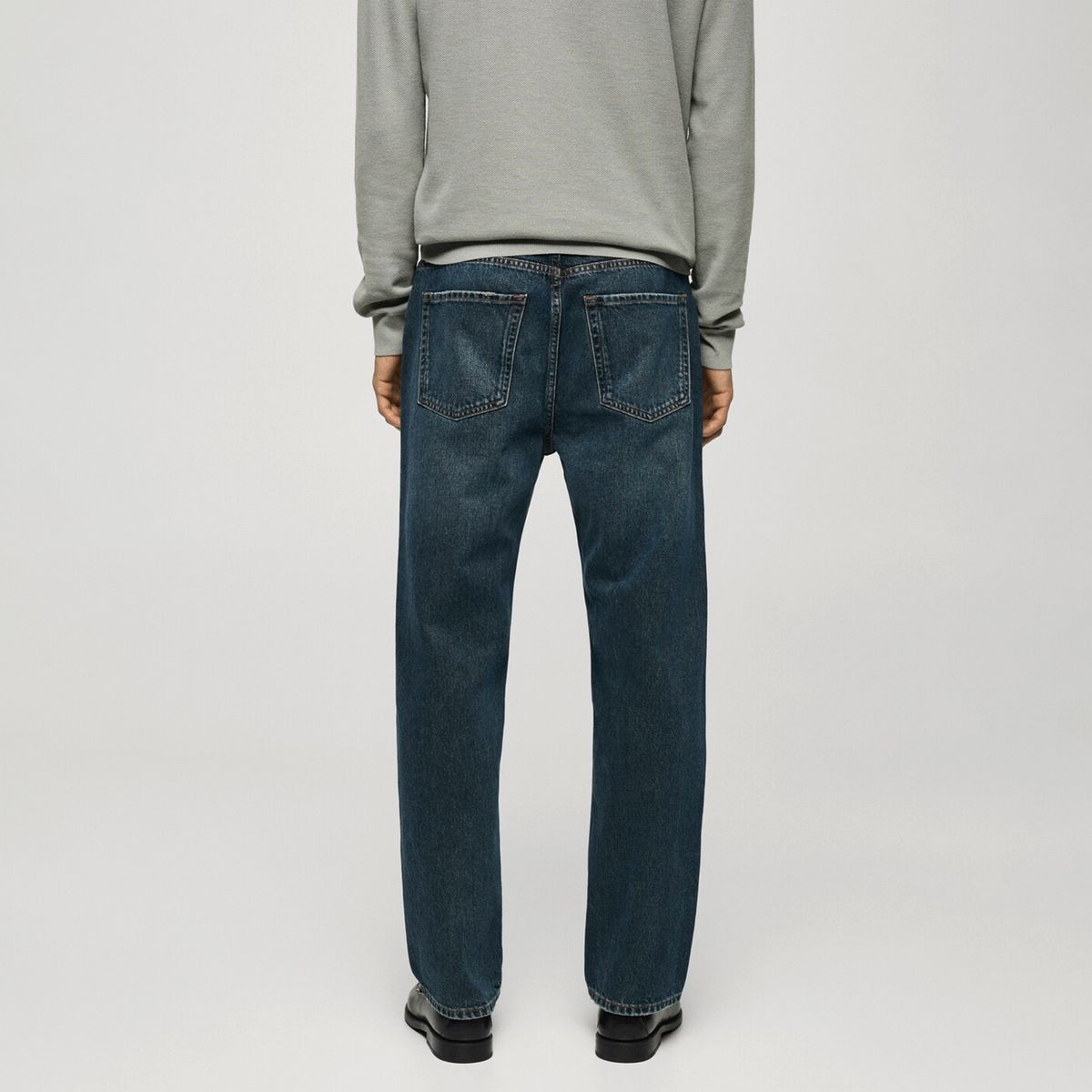 MANGO MAN - Jeans Moby Fit Recto Efecto Lavado Oscuro Hombre Mango Man