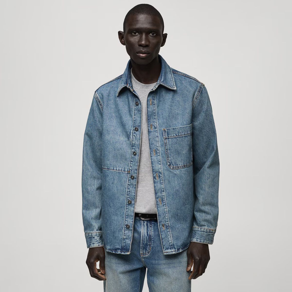 MANGO MAN - Chaqueta Vaquera Bolsillo Hombre Mango Man