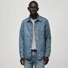 MANGO MAN - Chaqueta Vaquera Bolsillo Hombre