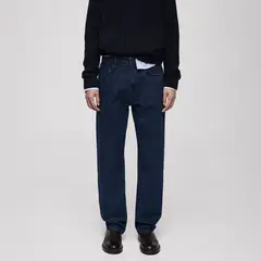 MANGO MAN - Jeans Moby Straight Fit Lavado Oscuro Hombre