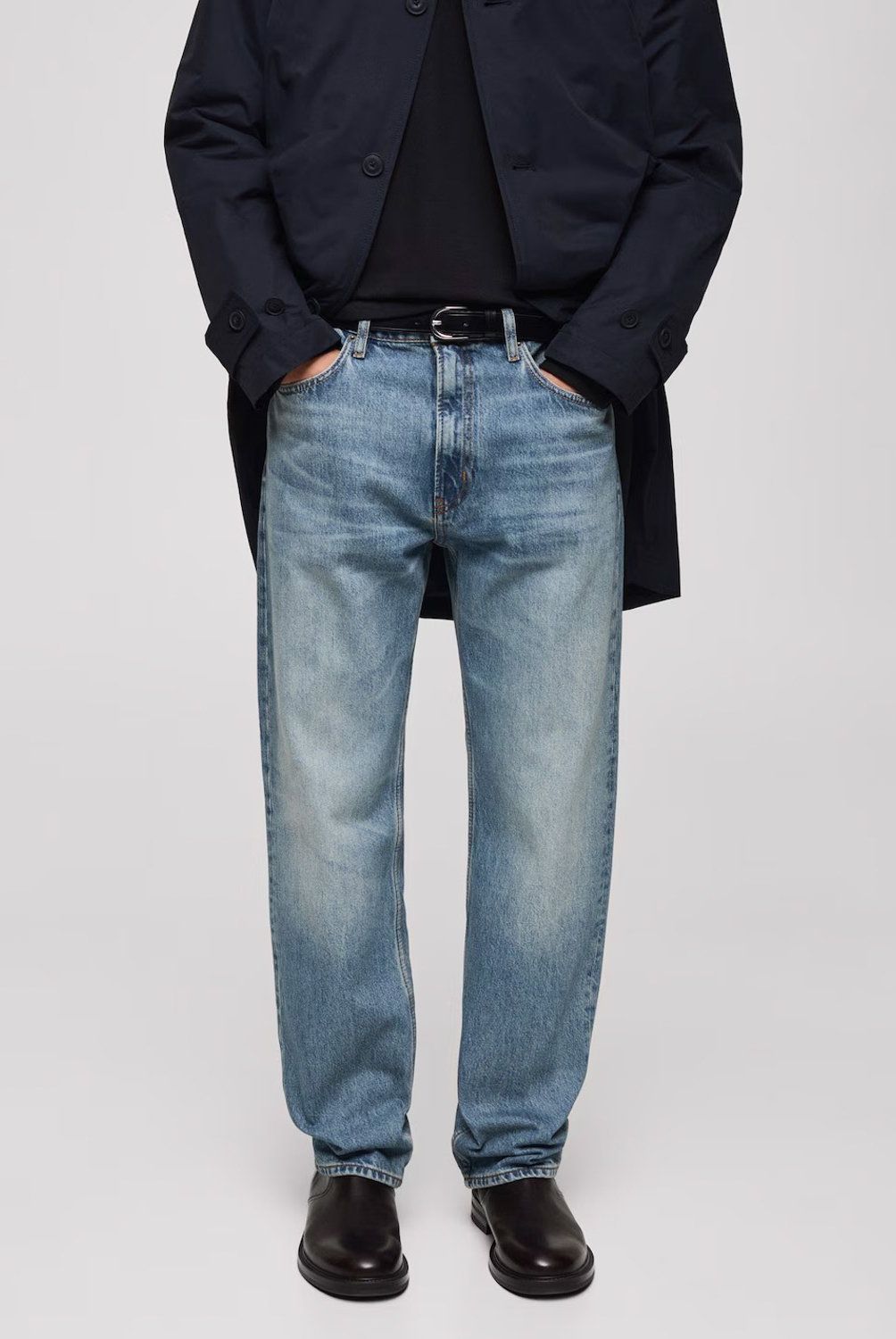 MANGO MAN - Jeans Moby Straight Fit Desgastado Hombre Mango Man