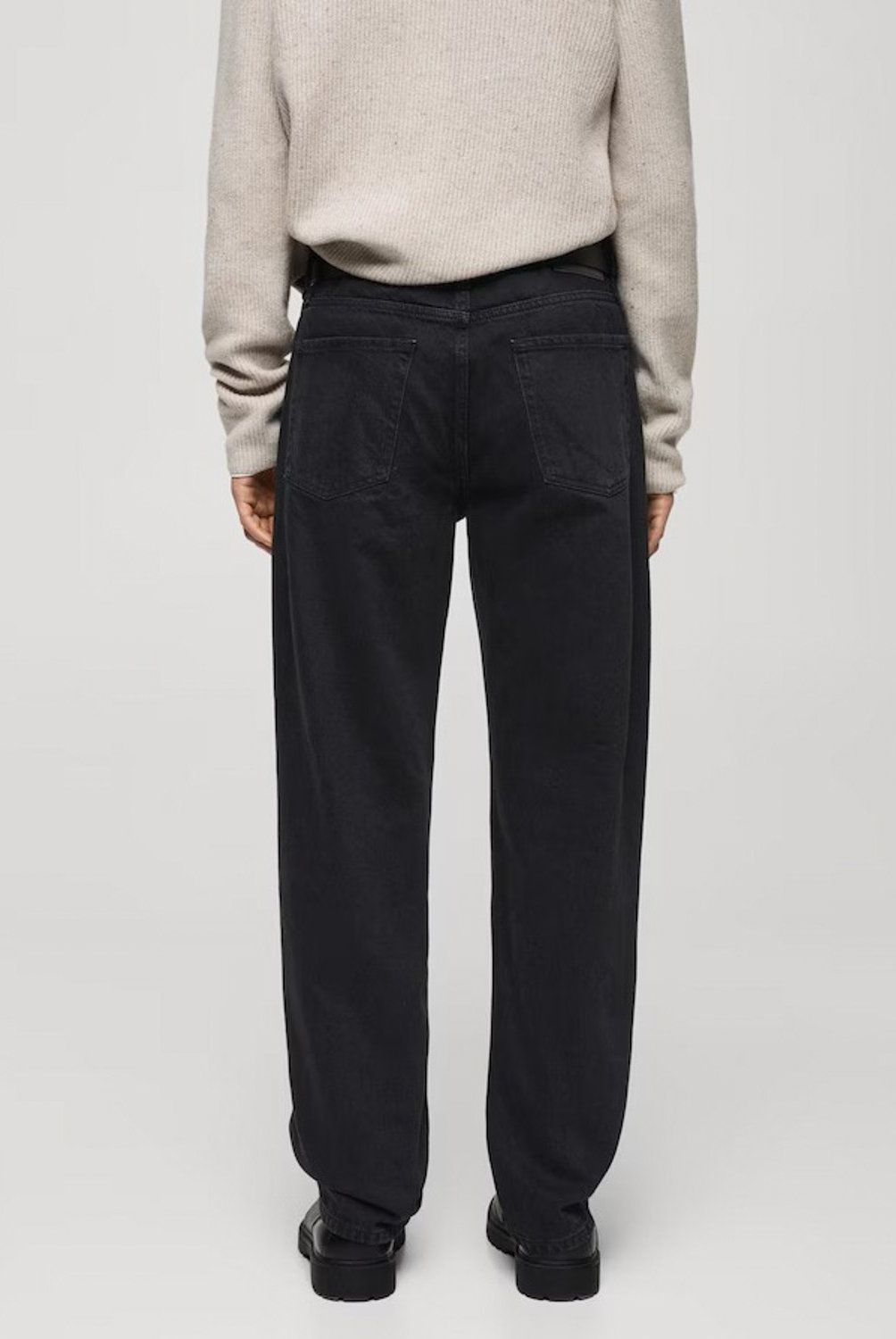 MANGO MAN - Jeans Moby Straight Fit Negros Hombre Mango Man