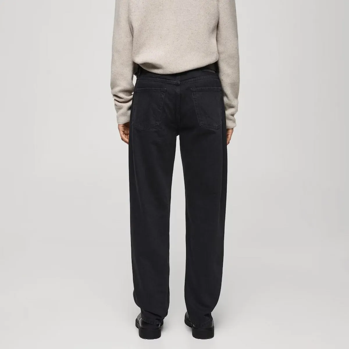 MANGO MAN - Jeans Moby Fit Recto Negros Hombre Mango Man