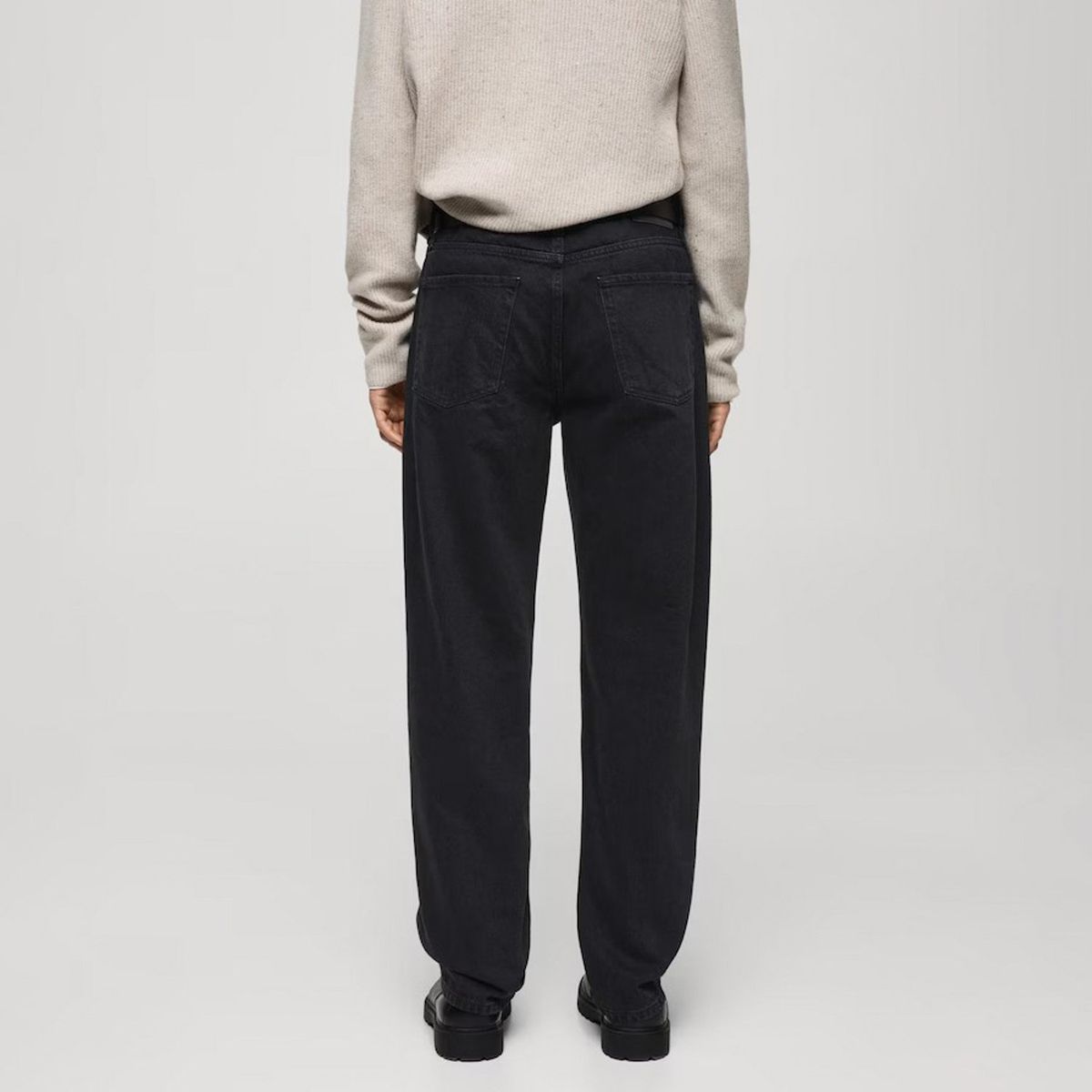 MANGO MAN - Jeans Moby Fit Recto Negros Hombre Mango Man