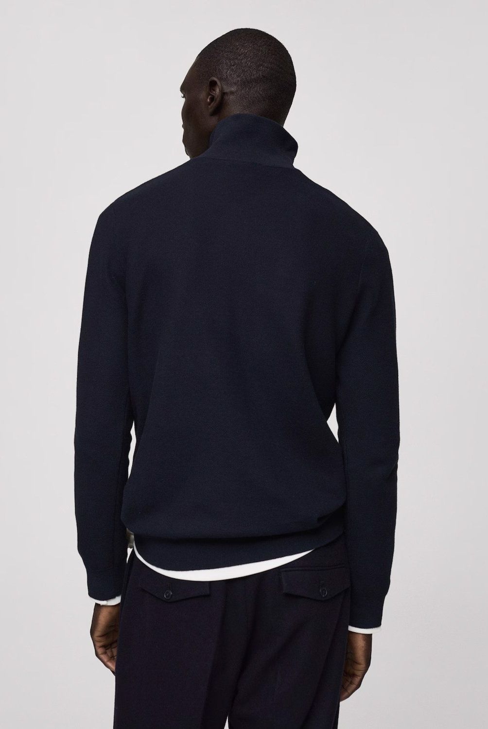 MANGO MAN - Sweater Microestructura Cuello Cremallera Hombre Mango Man