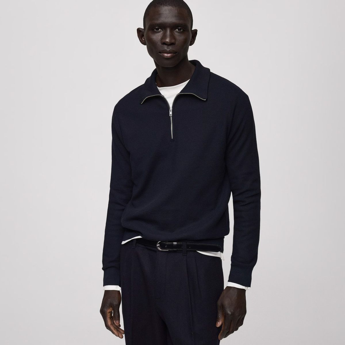 MANGO MAN - Sweater Tenp Cuello Cierre Hombre Mango Man