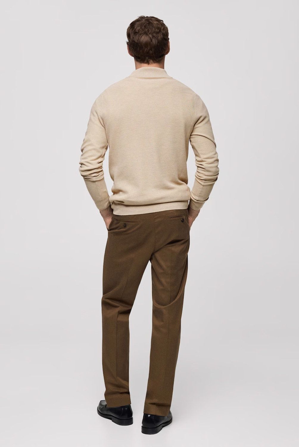 MANGO MAN - Sweater Microestructura Cuello Cremallera Hombre Mango Man