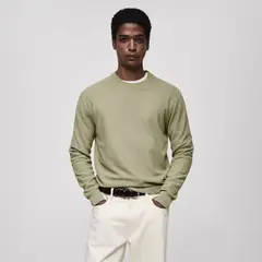 MANGO MAN - Sweater Punto Algodón Microestructura Hombre