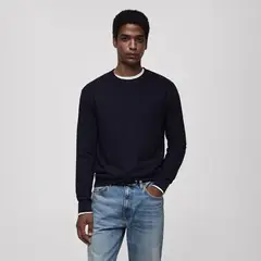 MANGO MAN - Sweater Punto Algodón Microestructura Hombre