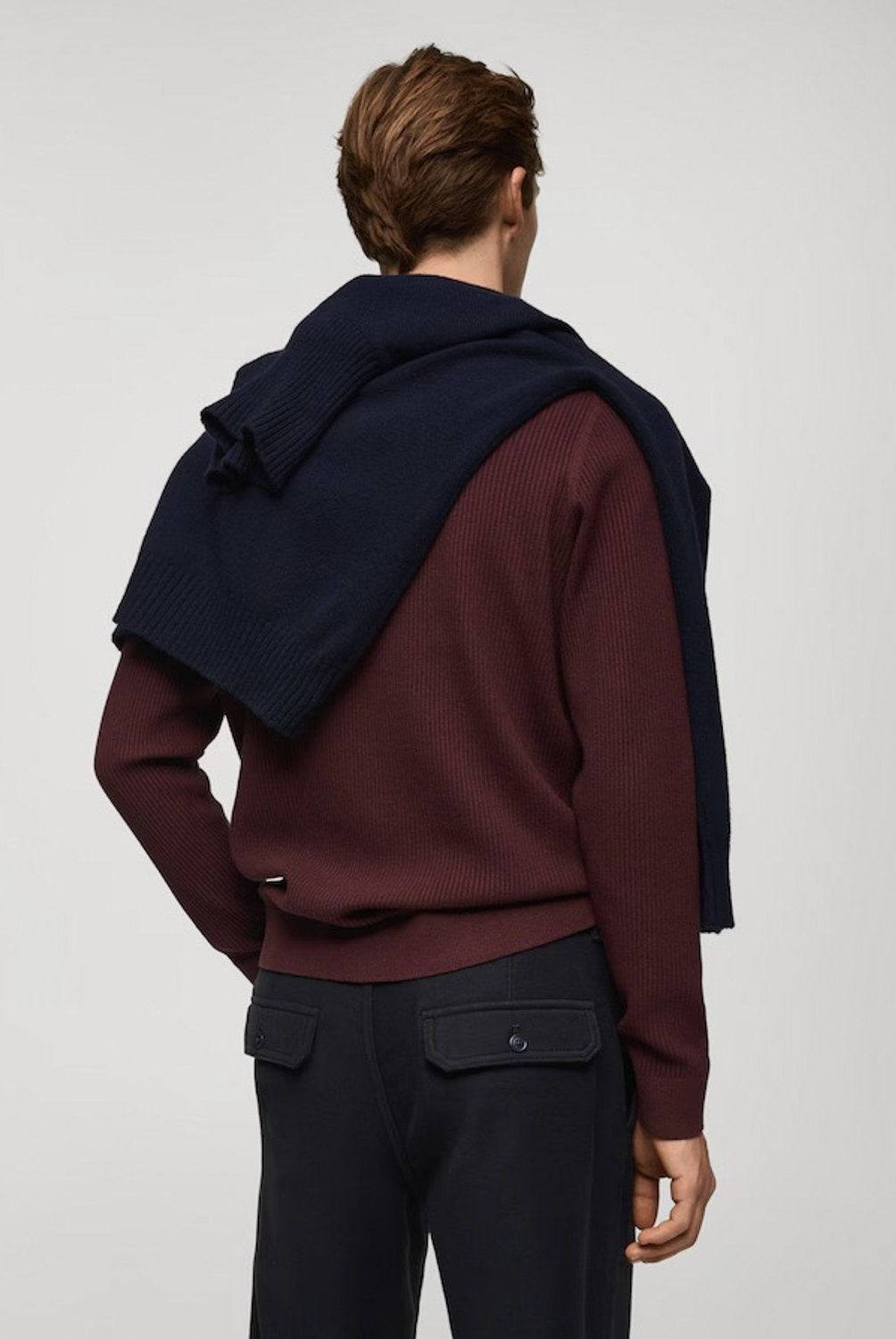 MANGO MAN - Sweater Punto Algodón Canalé Hombre Mango Man