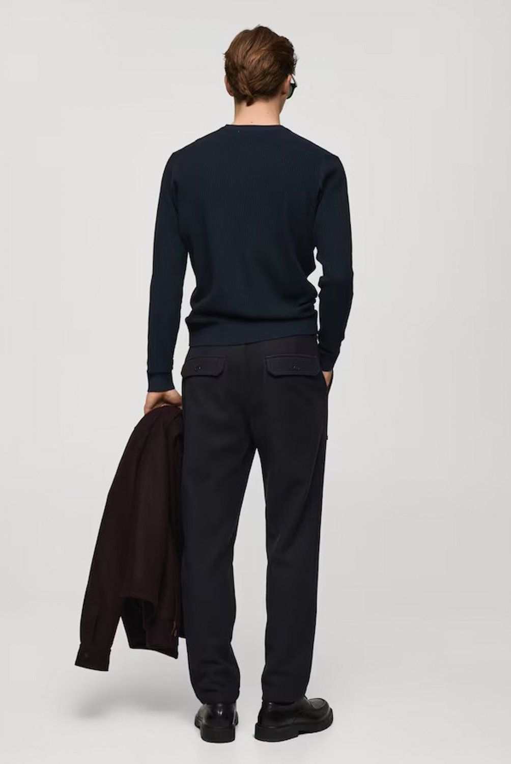 MANGO MAN - Sweater Punto Algodón Canalé Hombre Mango Man