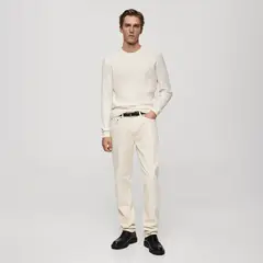 MANGO MAN - Sweater Punto Algodón Canalé Hombre