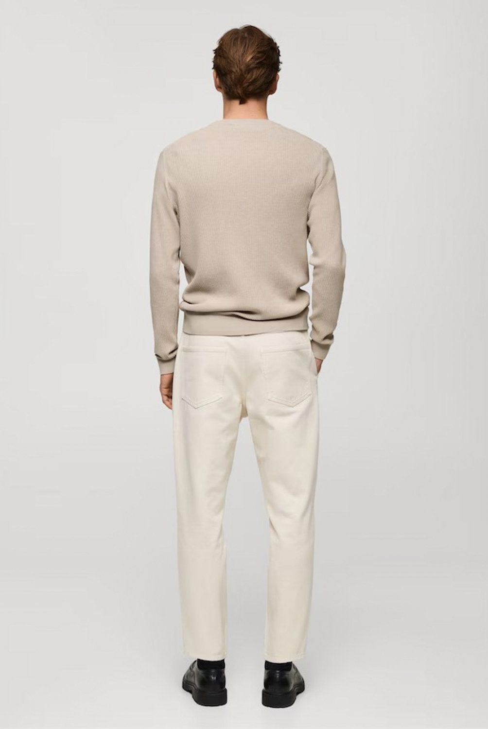 MANGO MAN - Sweater Punto Algodón Canalé Hombre Mango Man