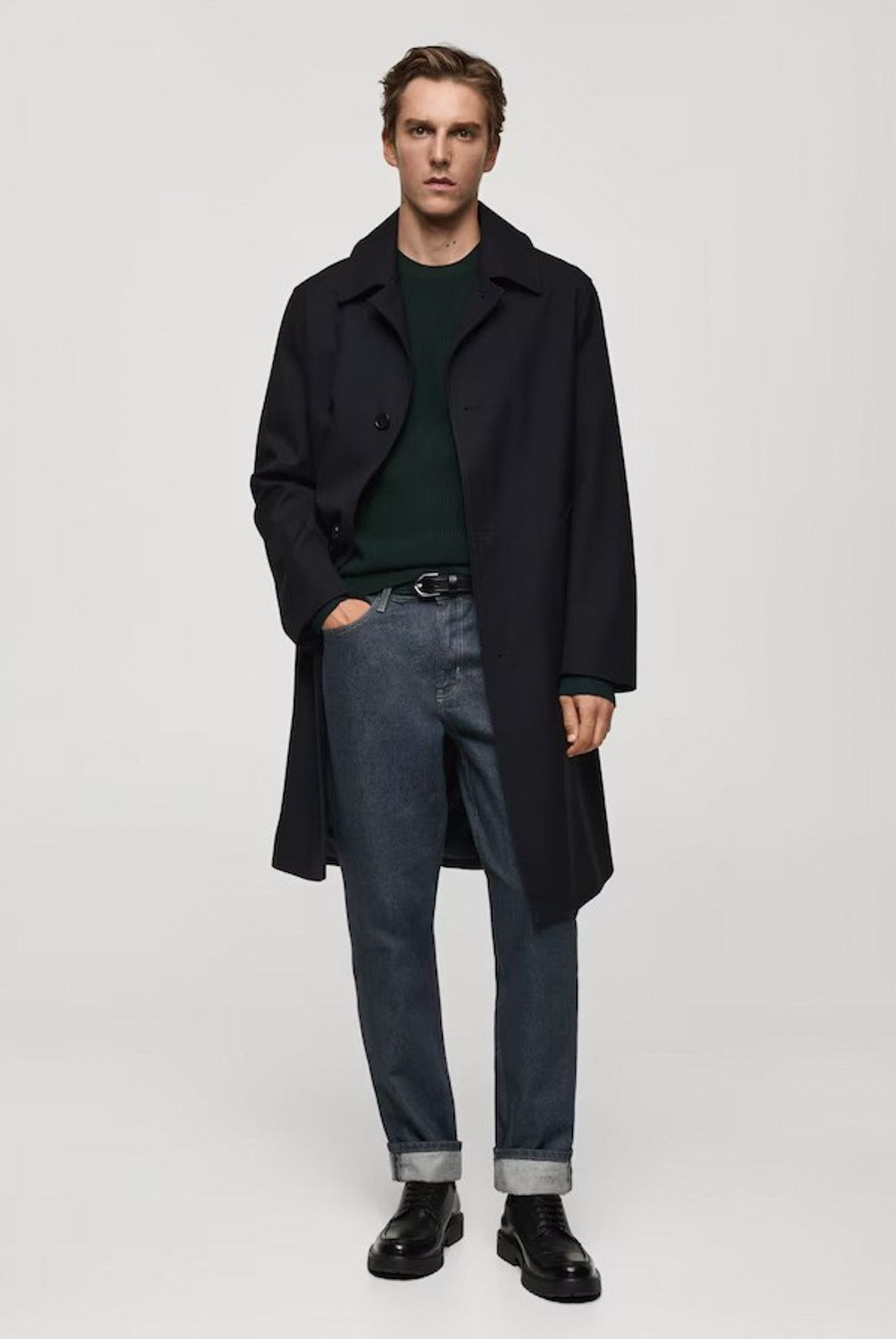 MANGO MAN - Sweater Punto Algodón Canalé Hombre Mango Man