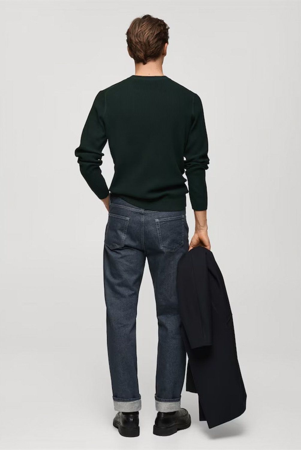 MANGO MAN - Sweater Punto Algodón Canalé Hombre Mango Man
