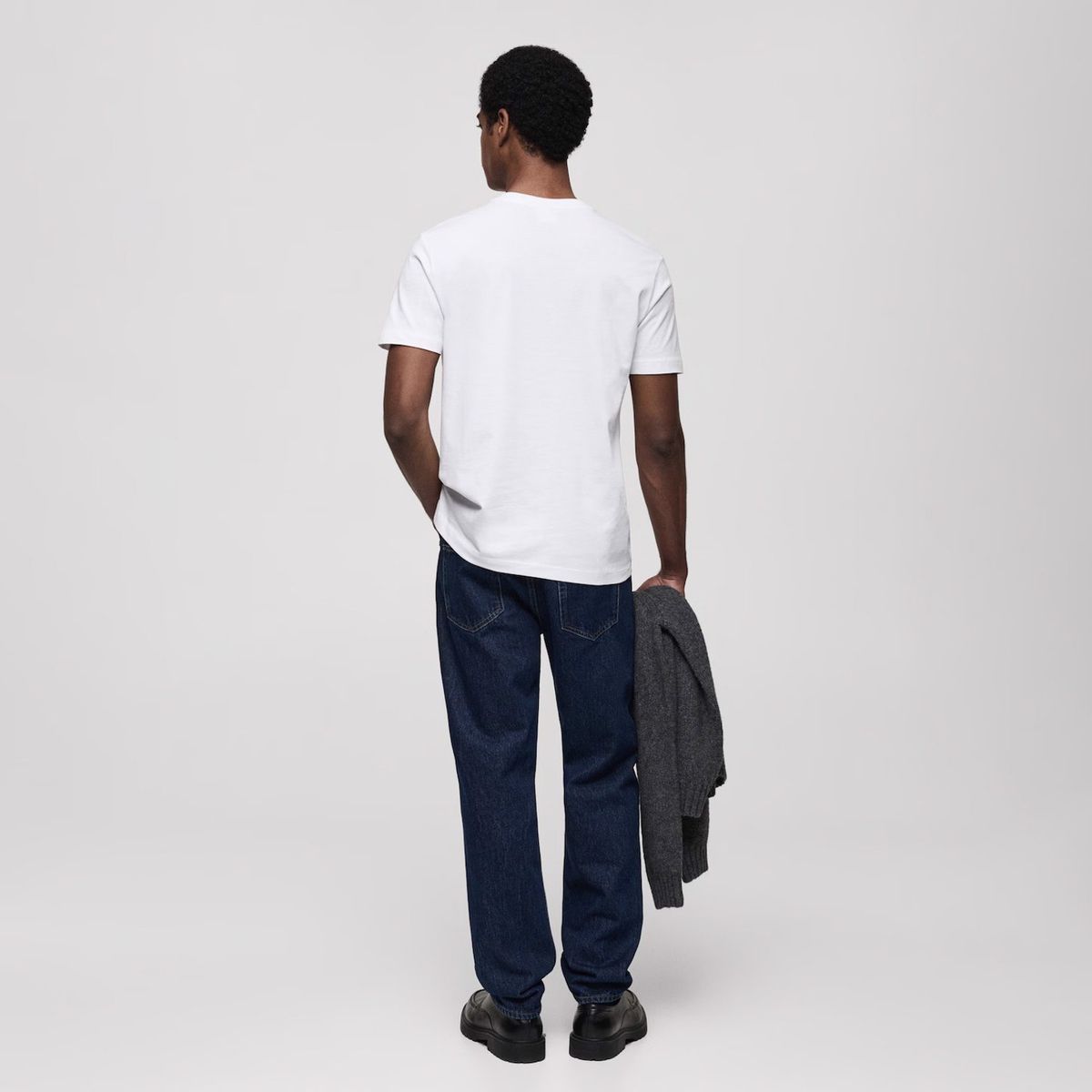 MANGO MAN - Polera Chelsea Manga Corta 100% Algodón Hombre Mango Man