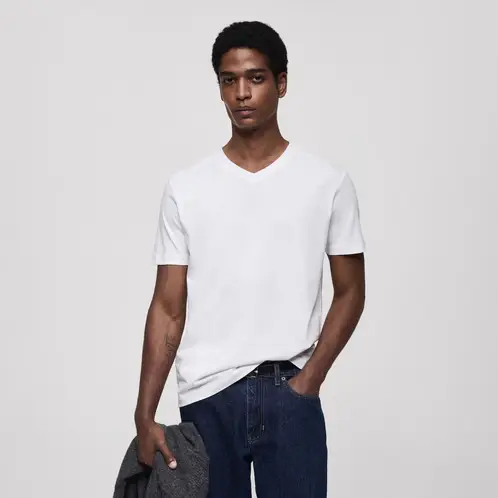 MANGO MAN - Polera 100% Algodón Slim Fit Hombre