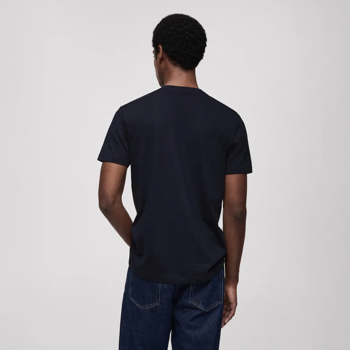 MANGO MAN - Polera Chelsea Manga Corta 100% Algodón Hombre Mango Man