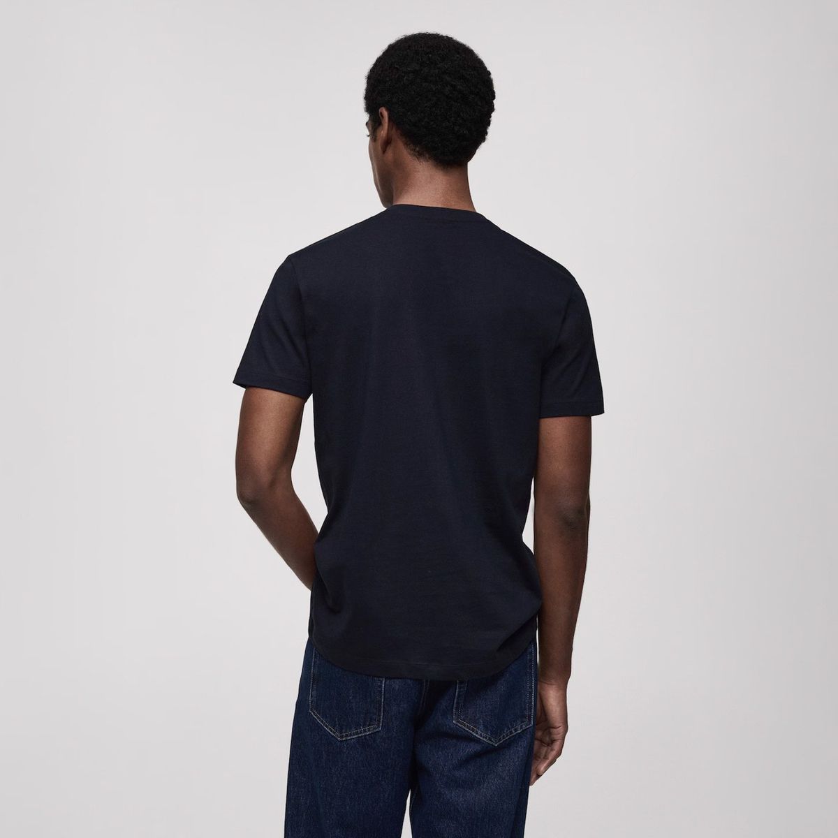 MANGO MAN - Polera Chelsea Manga Corta 100% Algodón Hombre Mango Man