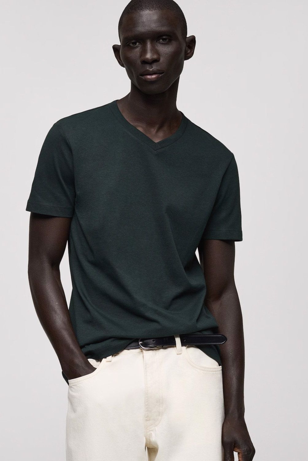 MANGO MAN - Polera 100% Algodón Slim Fit Hombre Mango Man