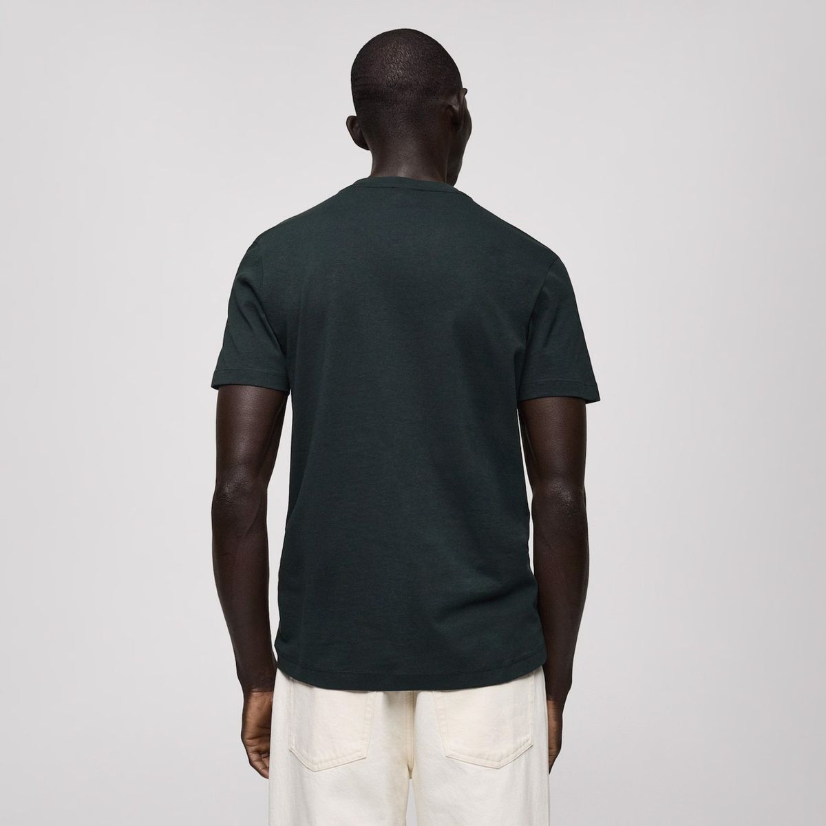 MANGO MAN - Polera Chelsea Manga Corta 100% Algodón Hombre Mango Man