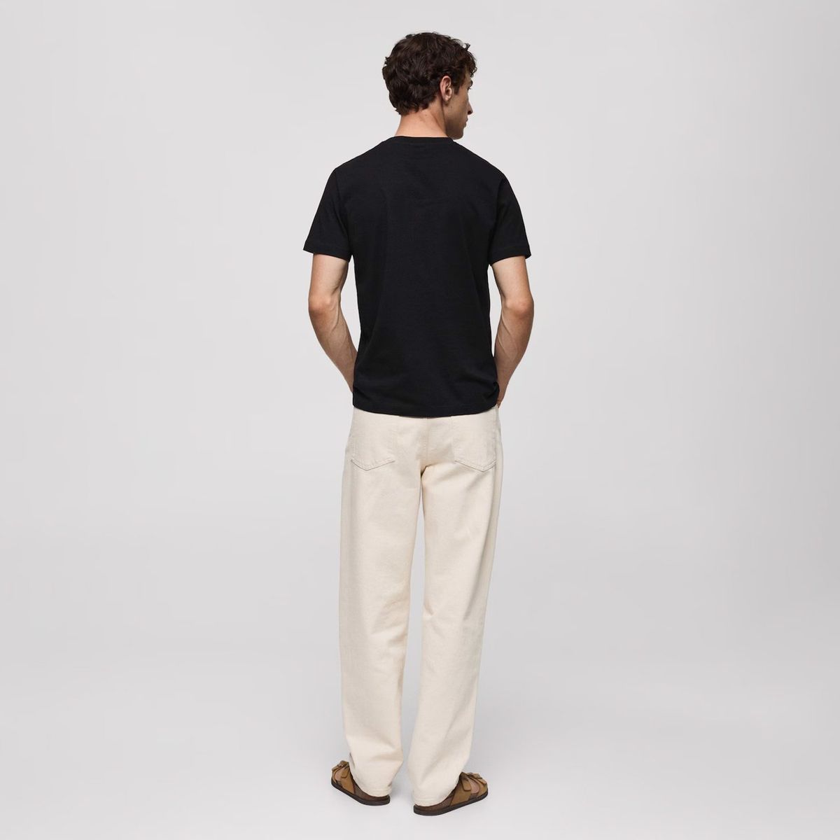 MANGO MAN - Polera Cherlo Manga Corta 100% Algodón Hombre Mango Man