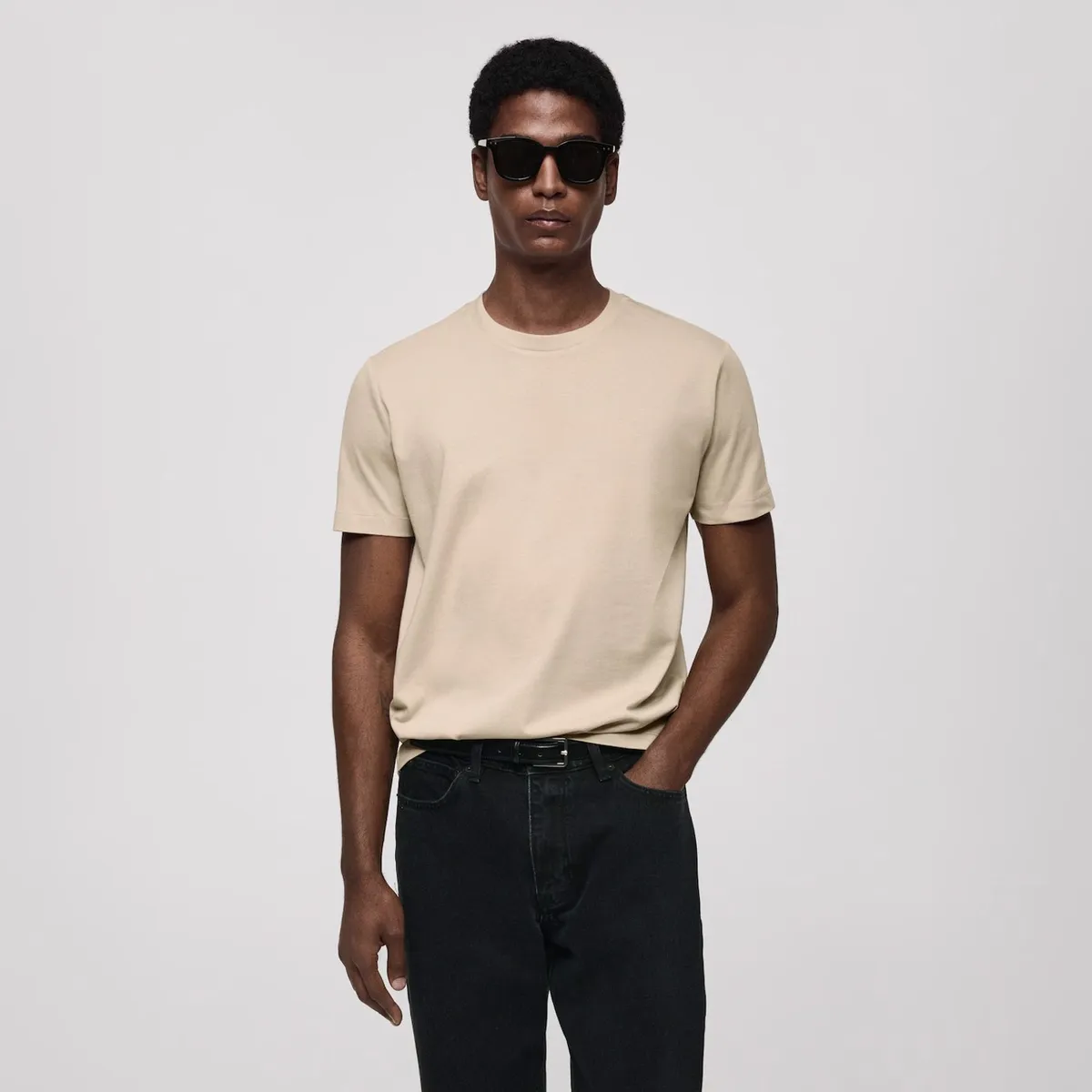 MANGO MAN - Polera Cherlo Manga Corta 100% Algodón Hombre Mango Man