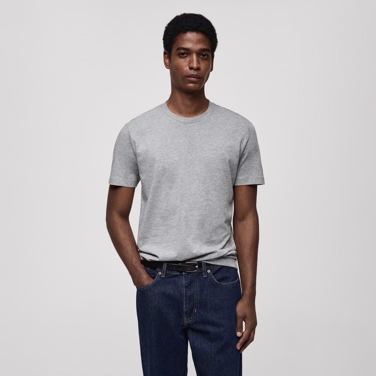 MANGO MAN - Polera Cherlo Manga Corta 100% Algodón Hombre Mango Man