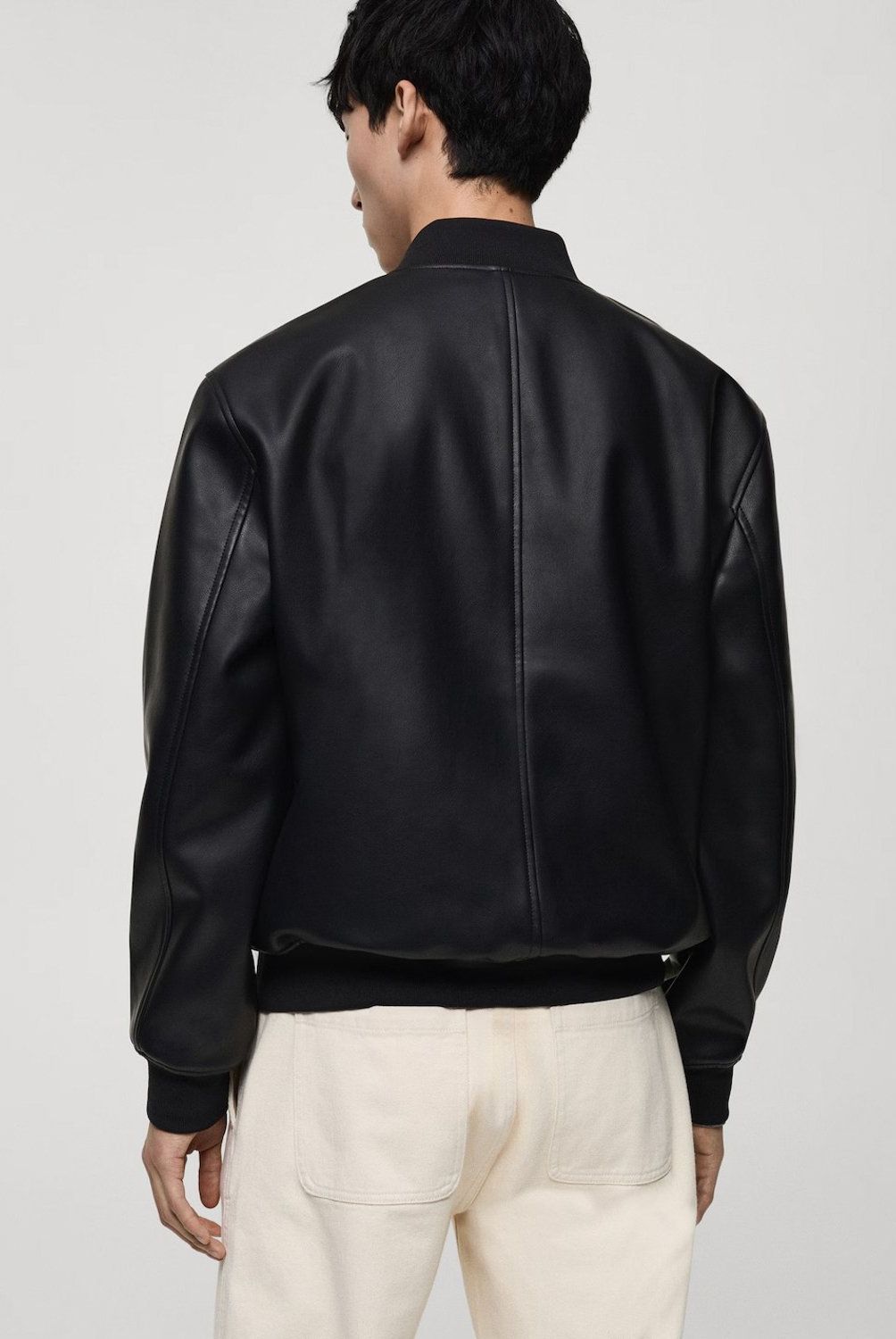 MANGO MAN - Chaqueta Bomber Efecto Piel Hombre Mango Man